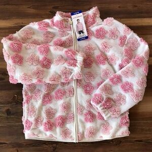 Lucky Brand Pink Floral Pattern Textured Sweater Girls Size 14/16 Years